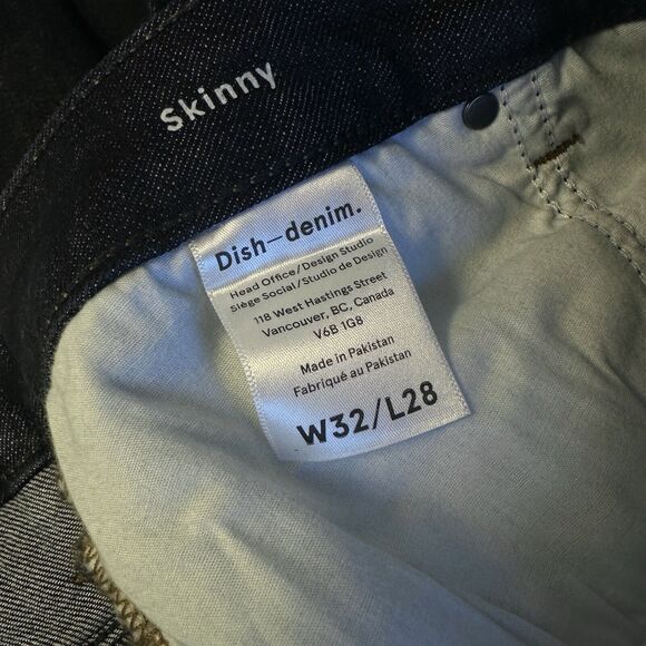 New Dish by DU/ER Adaptive Denim Skinny Jeans Dark Wash Womens Size 32 x 28 - Picture 9 of 11